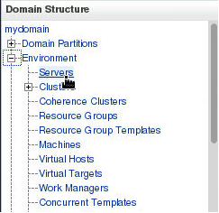 Domain Structure Wizard of WebLogic Server