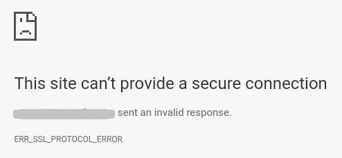 Generic SSL Protocol Error