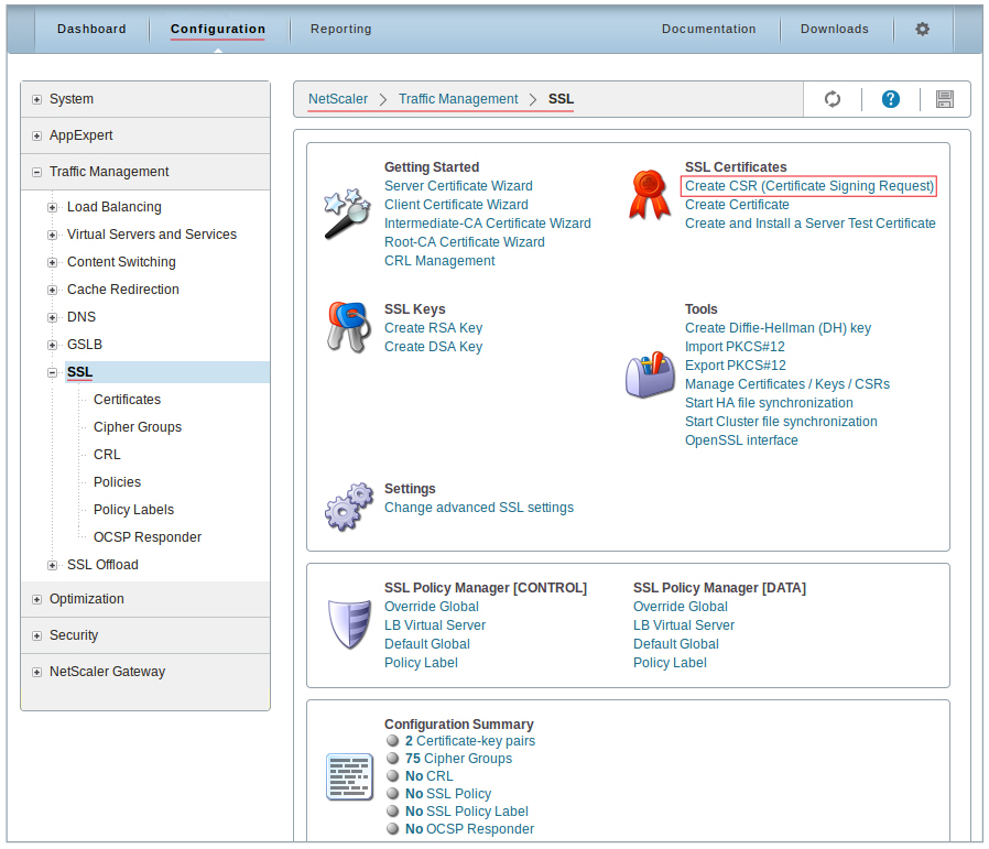 Create CSR (Certificate Signing Request)