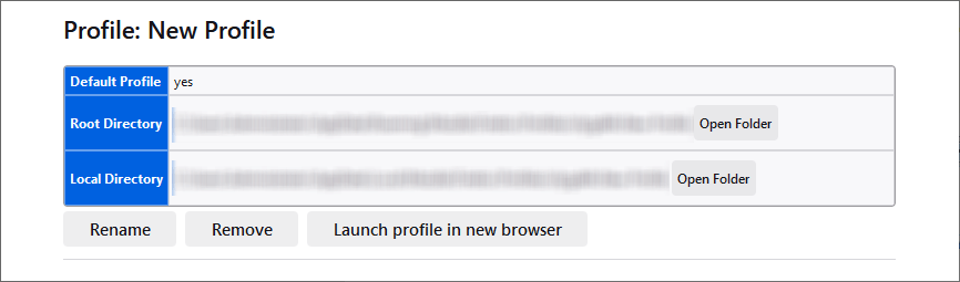 Launch profile