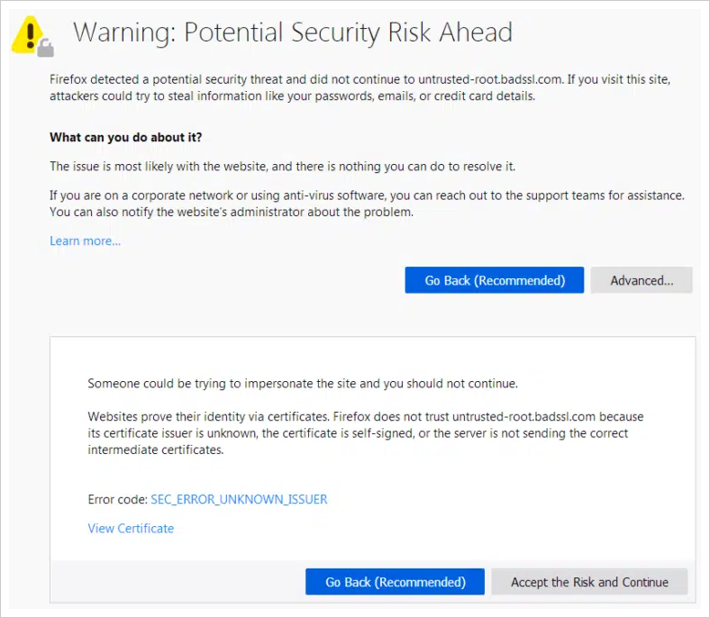 ERR_SSL_PROTOCOL_ERROR in Mozilla Firefox 