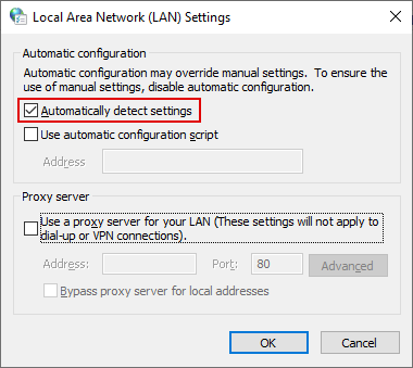 Automatically Detect Settings