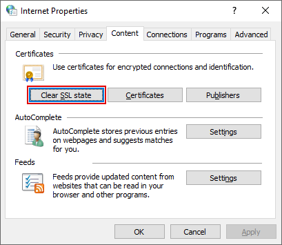 Clear SSL State