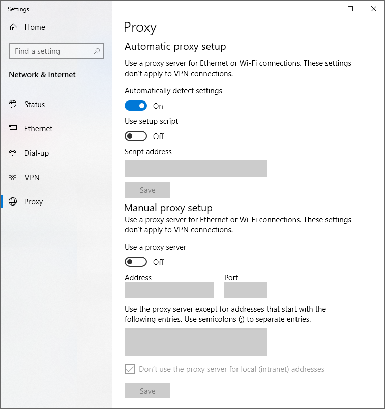 Proxy Setup