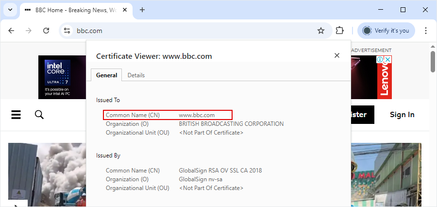 Standard SSL Certificate